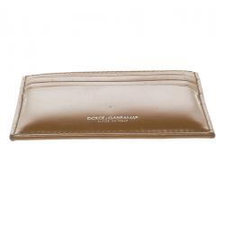 Dolce and Gabbana Brown Leather Card Holder