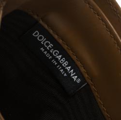 Dolce and Gabbana Brown Leather Card Holder