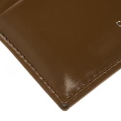 Dolce and Gabbana Brown Leather Card Holder