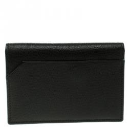 Dolce and Gabbana Black Leather Bifold Card Holder