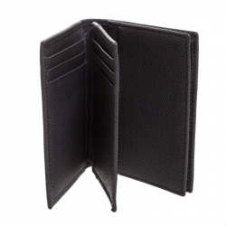 Dolce & Gabbana Dark Grey Leather Bifold Card Holder