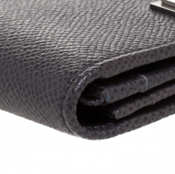 Dolce & Gabbana Dark Grey Leather Bifold Card Holder
