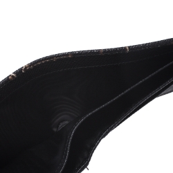 Dolce & Gabbana Black Key Print Leather Bifold Wallet