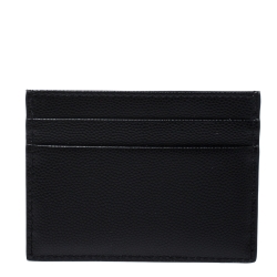 Pre Owned Dolce & Gabbana Black Leather Card Holder