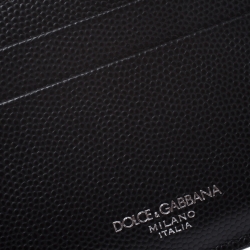 Pre Owned Dolce & Gabbana Black Leather Card Holder