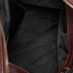 Pre Owned Dolce and Gabbana Dark Burgundy Leather Duffle Bag