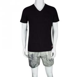 Pre Owned شورت دولتشي أند غابانا طباعة تيمبل رمادي L