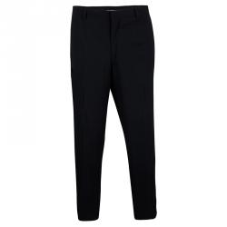 Pre Owned Dolce & Gabbana Black Wool Velcro Closure Detail Regular Fit Suit XXL