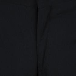 Pre Owned Dolce & Gabbana Black Wool Velcro Closure Detail Regular Fit Suit XXL