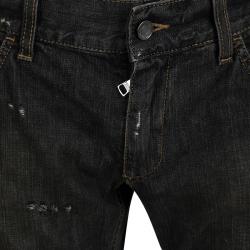 Pre Owned بنطلون جينز دولتشي أند غابانا ممزق نمط باهت رمادي ذهبي 14 M