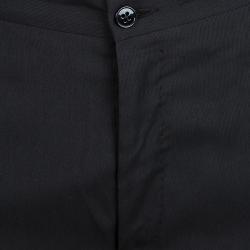 Pre Owned Dolce and Gabbana Black Wool Blend Satin Trim Tuxedo Suit M