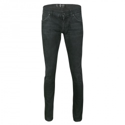 Pre Owned Dolce and Gabbana 14 Gold Black Faded Effect Denim Straight Fit Jeans S