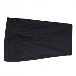 Pre Owned بذلة دولتشي أند غابانا مارتيني صوف أزرق كحلي مقلمة مفصلة M