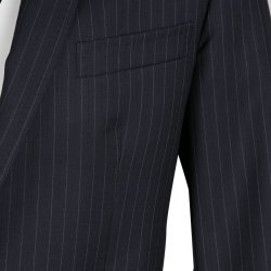 Pre Owned بذلة دولتشي أند غابانا مارتيني صوف أزرق كحلي مقلمة مفصلة M