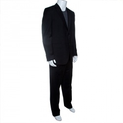 مملوكة مسبقًا Dolce and Gabbana Black Wool Tailored Suit XL