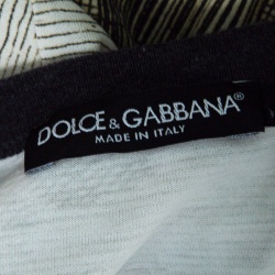Pre Owned Dolce and Gabbana Beige Parthenon Temple Print Short Sleeve T-Shirt M