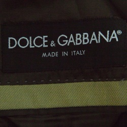 Dolce and Gabbana Martini Khaki Green Cashmere and Silk Two Button Blazer XXL