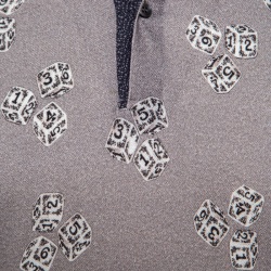 Pre Owned تي شير ت بولو دولتشي أند غابانا تريكو نقش شمع عسل طباعة حجر نردرمادي XL