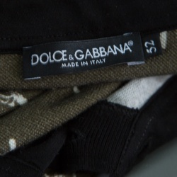 Pre Owned تي شيرت بولو دولتشي أند غابانا ميديفال كي أخضر مطبوع تريكو خلية النعل XL