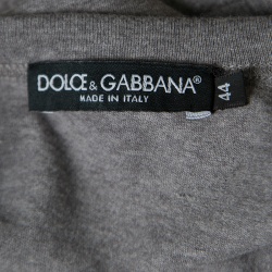 مملوكة مسبقًا تي شيرت دولتشي أند غابانا أكمام قصيرة طباعة بوغيليتو محمد علي رمادي M