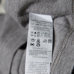 مملوكة مسبقًا تي شيرت دولتشي أند غابانا أكمام قصيرة طباعة بوغيليتو محمد علي رمادي M