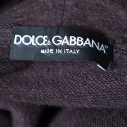 مملوكة مسبقًا Dolce and Gabbana Grey Cotton Terry James Dean Print Hoodie S