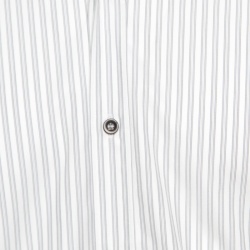 مملوكة مسبقًا قميص دولتشي أند غابانا أزرار أمامية قطن مخطط أبيض مارتيني M