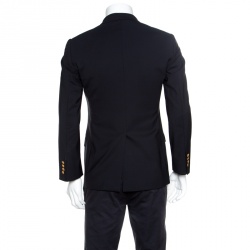 Pre Owned Dolce and Gabbana Black Wool Tailored Martini Blazer M