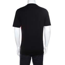 مملوكة مسبقًا تي شيرت دولتشي أند غابانا ج يمس دين قطن أحمر وأسود مطبوع M