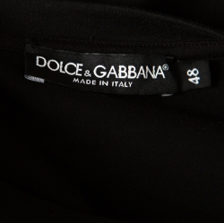 مملوكة مسبقًا تي شيرت دولتشي أند غابانا جيمس دين قطن أحمر وأسود مطبوع M