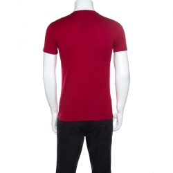 مملوكة مسبقًا تي شيرت دولتشي آند غابانا جيمس دين أحمر مطبوع بأكمام قصيرة XS