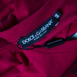 مملوكة مسبقًا تي شيرت دولتشي آند غابانا جيمس دين أحمر مطبوع بأكمام قصيرة XS