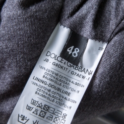 Pre Owned سويت شيرت دولتشي آند غابانا ميديفال أرمور مطبوع أسود بسحاب أمامي هودي M