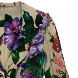 Pre Owned Dolce and Gabbana Floral Silk Jacket M