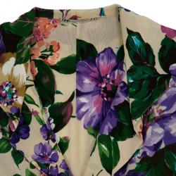 Pre Owned Dolce and Gabbana Floral Silk Jacket M
