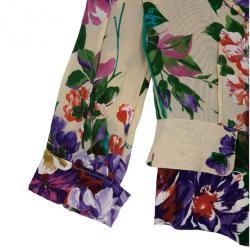 Pre Owned Dolce and Gabbana Floral Silk Jacket M