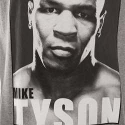 Pre Owned Dolce and Gabbana Grey Melange Mike Tyson Print Crew Neck T-shirt L