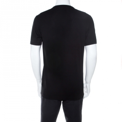 Pre Owned Dolce & Gabbana Black Cotton Jersey Royal Pet Portrait T-Shirt M