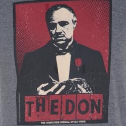 Pre Owned Dolce and Gabbana Grey Godfather Print T-Shirt L