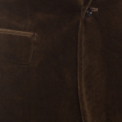 Pre Owned Dolce and Gabbana Brown Velvet Tailored Blazer M