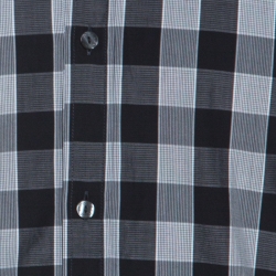 مملوكة مسبقًا Dolce and Gabbana Black and White Checkered Button Front Shirt S 