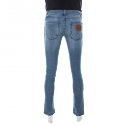 مملوكة مسبقًا بنطلون جينز دولتشي أند غابانا قصه ضيقة نمط فاتح دنيم أزرق S