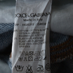 مملوكة مسبقًا بنطلون جينز دولتشي أند غابانا قصه ضيقة نمط فاتح دنيم أزرق S