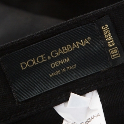 Pre Owned Dolce and Gabbana Black Denim Classic Fit Jeans XL