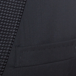 Pre Owned Dolce & Gabbana Black Wool Jacquard Lapel Detail Blazer M