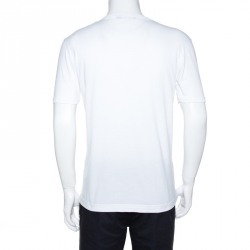 Pre Owned تي شيرت دولتشي أند غابانا تفاصيل أبليك Good Times قطن أبيض M