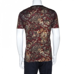 Pre Owned تي شيرت دولتشي أند غابانا قطن طباعة نمر متعدد الألوان L