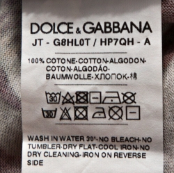 Pre Owned تي شيرت دولتشي أند غابانا قطن طباعة نمر متعدد الألوان L