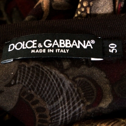 Pre Owned تي شيرت دولتشي أند غابانا قطن طباعة نمر متعدد الألوان L