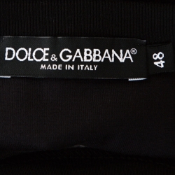 Pre Owned Dolce & Gabbana Black Military Print Cotton T-Shirt M